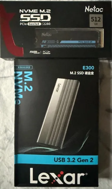SSD 512GB Lexar con Carcasa